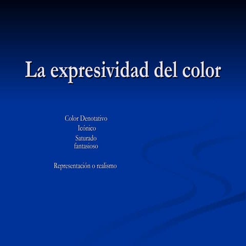 La Expresividad Del Color