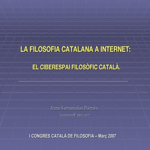 La filosofia catalana a Internet