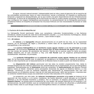 BLOQUE 4: La hidrografía