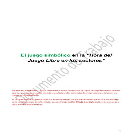 Metodología de la hora del juego libre en los sectores | PPTX