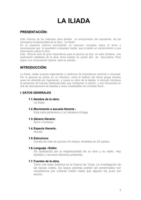 iliada resumen corto la iliada iliada resumen corto la iliada