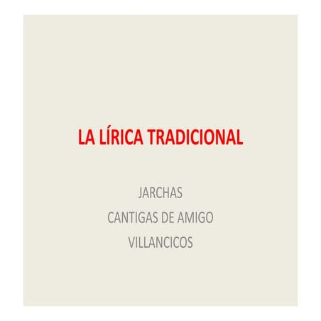 La lirica-tradicional1
