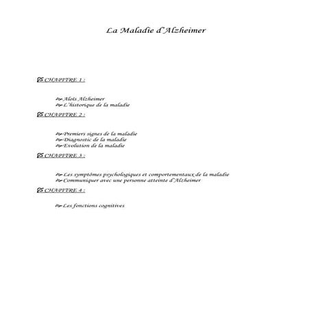 La Maladie D’Alzheimer | PDF