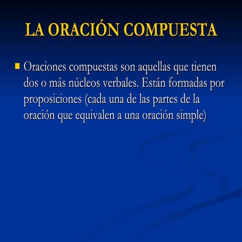 La Oración Compuesta | PPT