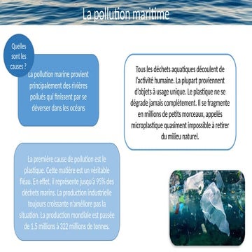 La pollution maritime : causes, impacts et solutions durables | PPTX