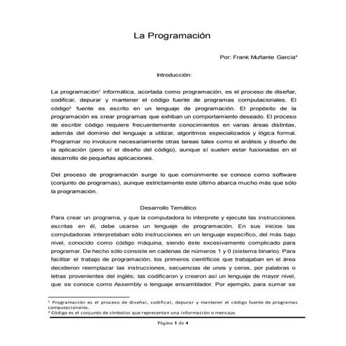 La programación