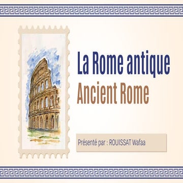 La-Rome-antique Pour informer les lectures | PDF