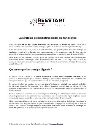 La stratégie de marketing digital (qui fonctionne en 2018)