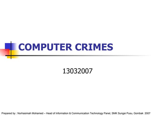 La1 Computer Crimes