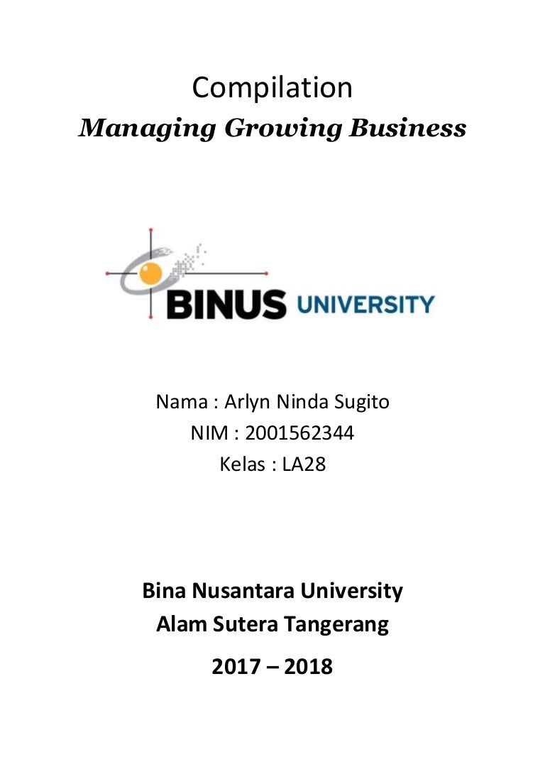 Managing Growing Business Compilation By Arlyn Ninda Sugito