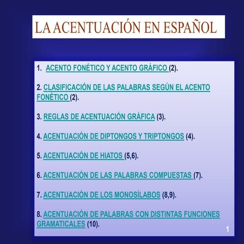 La Acentuación