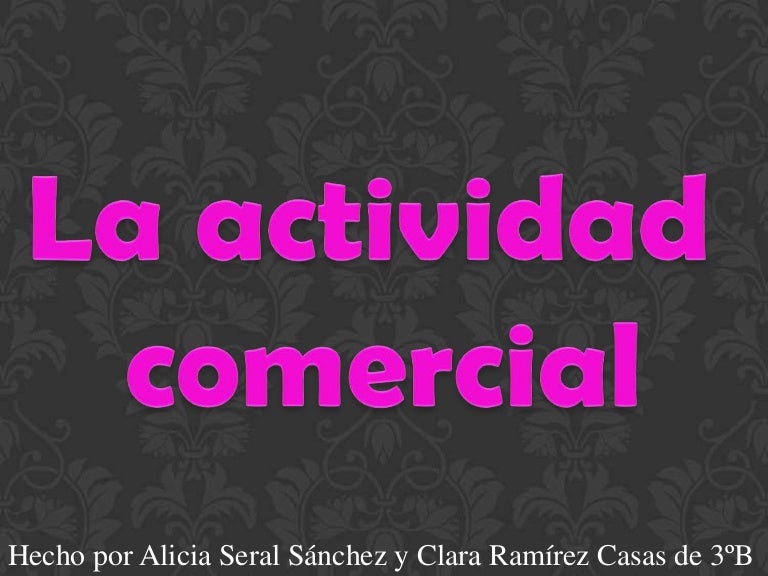 La actividad comercial