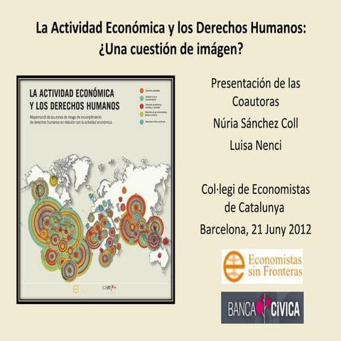 Presentacion estudio: Actividad economica y Derechos Humanos  