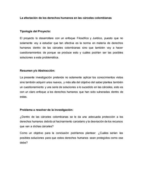 La afectación de los derechos humanos en las cárceles colombianas