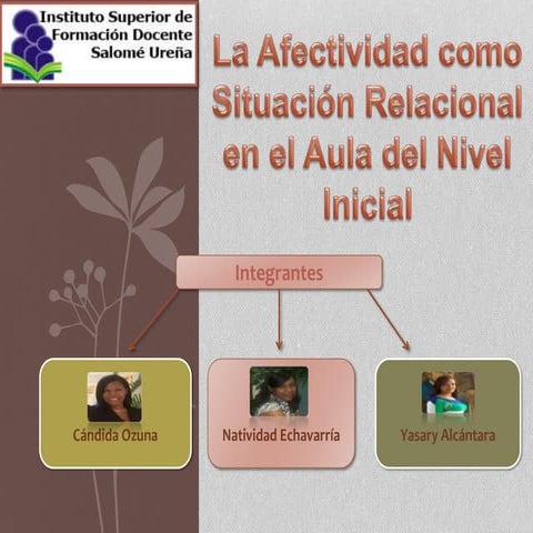 La afectividad como situacion relacional en el aula del nivel inicial
