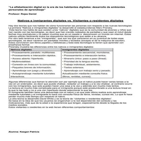 La alfabetización digital en la era de los habitantes digitales