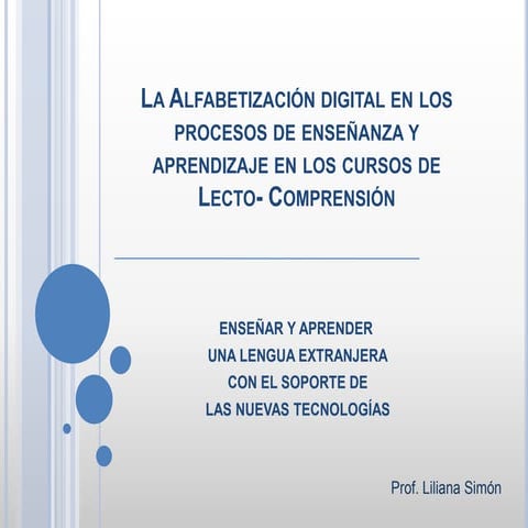 La alfabetización digital en los procesos de enseñanza y aprendizaje en los c...