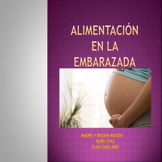 La Alimentación en la Embarazada