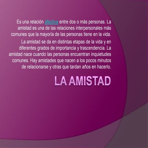 La amistad