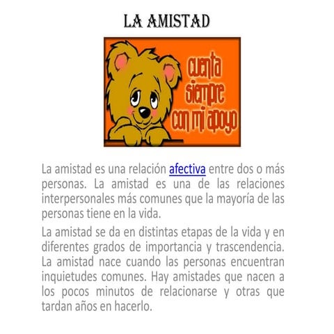 La amistad