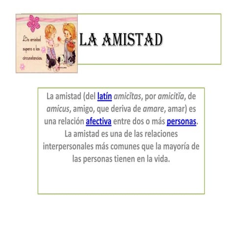 La amistad