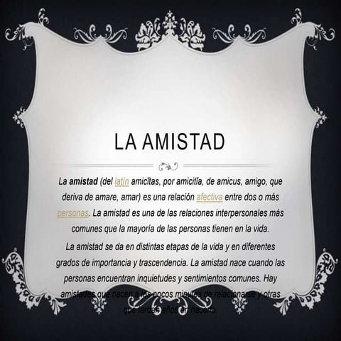 La amistad