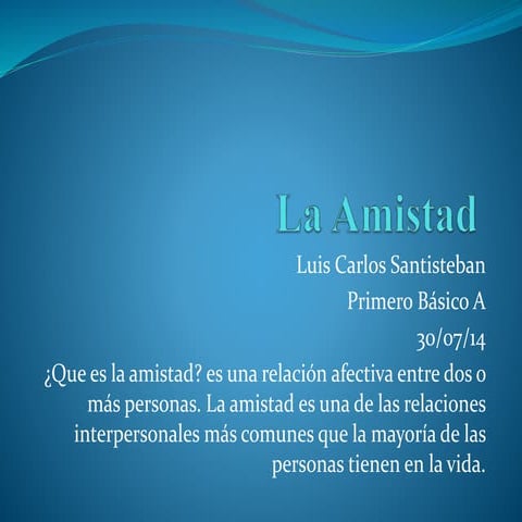 La amistad