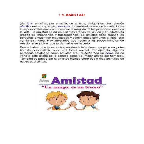 La amistad