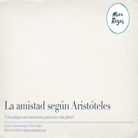 La amistad según Aristóteles