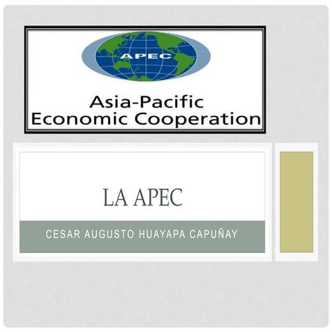 APEC cooperacion economica | PPT