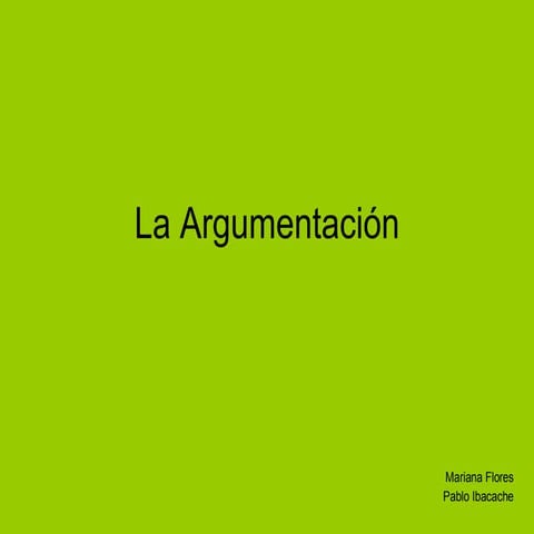 La Argumentacion