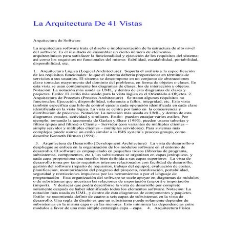 La arquitectura de 41 vistas