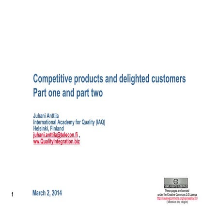 Laatuseniorit tuotelaatu part two