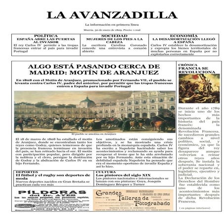 La Avanzadilla-periódico de época del XIX