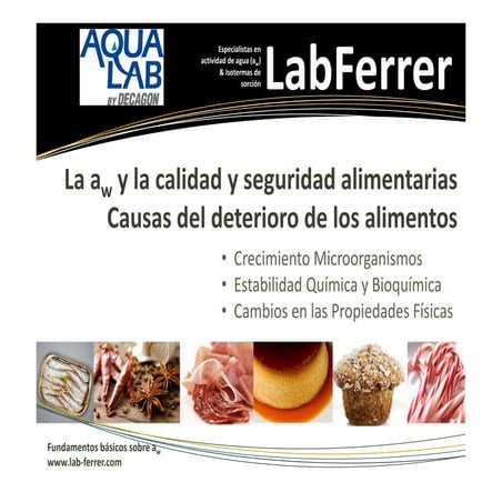 La actividad de agua (aw) y el deterioro de los alimentos | PDF