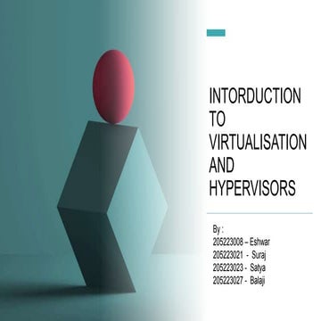 Introduction to virtualization and Hypervisor.pptx