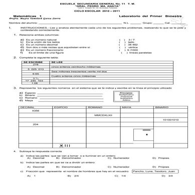 LABORATORIO 1ER GRADO