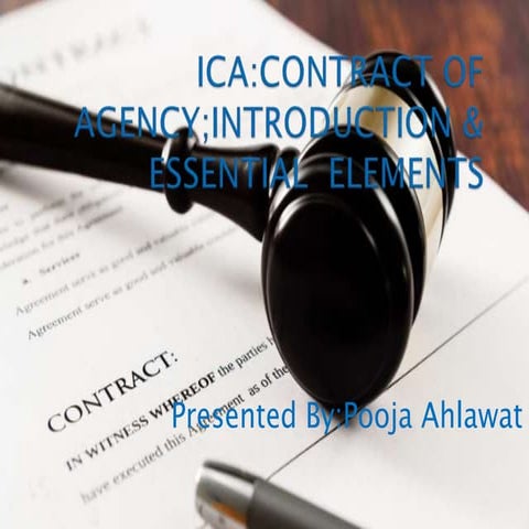 ICA-Contract of agency