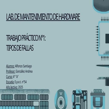 Documento De Hardware Tipos De Fallas Pptx