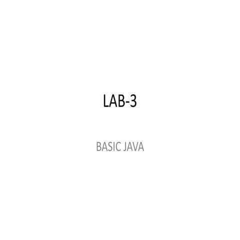 Lab 3 | PPT