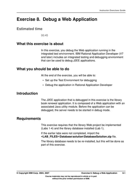 Lab 7a) debug a web application