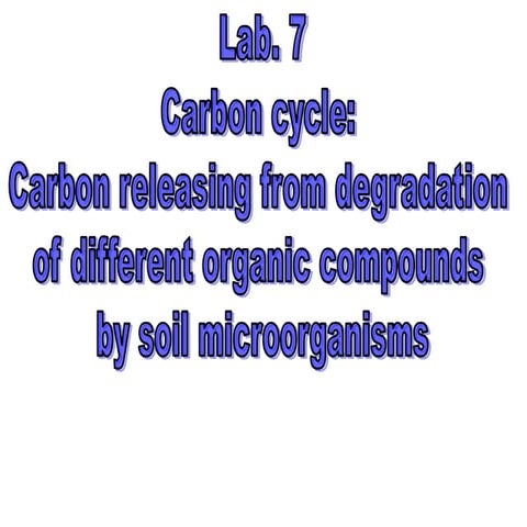 Lab.7 determination of different organic matter