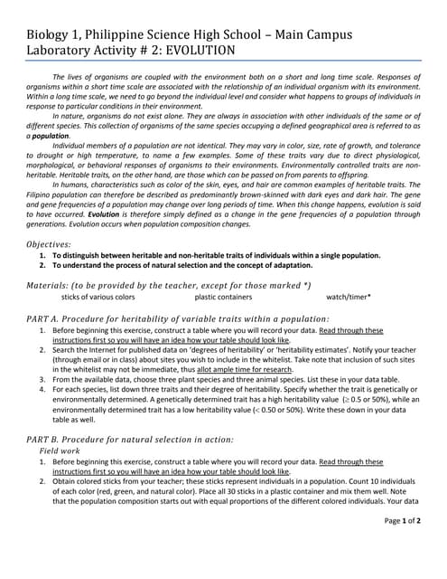 Biology lab examples picture