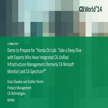 Demo to Prepare for “Hands-On Lab: Take a Deep Dive with Experts Who Have Int...