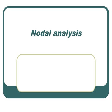 kvl  kcl- nodal analysis