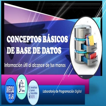 CONCEPTOS BÁSICOS DE BASE DE DATOS | PPTX