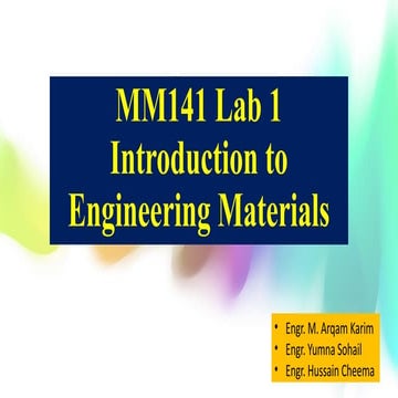 Comprehensive Introduction to Engineering Materials and Their ...