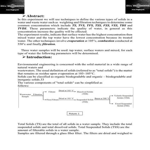 Lab 1 solid determination