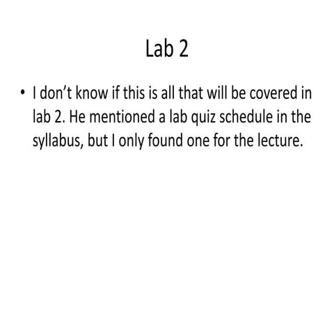 Lab 2 | PPT