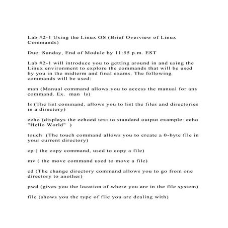 Lab #2-1 Using the Linux OS (Brief Overview of Linux Commands).docx